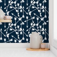 Arrows Scattered - Custom Navy by Andrea Lauren