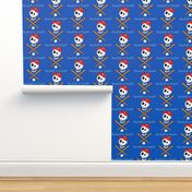 Baseball or Death! large scale, red white blue brown