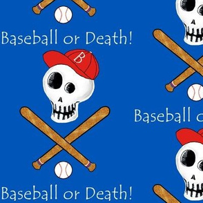 Baseball or Death! large scale, red white blue brown