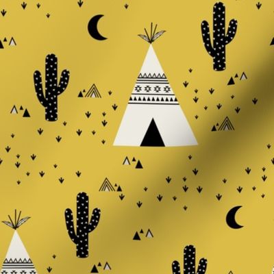 Teepee - Ochre Background