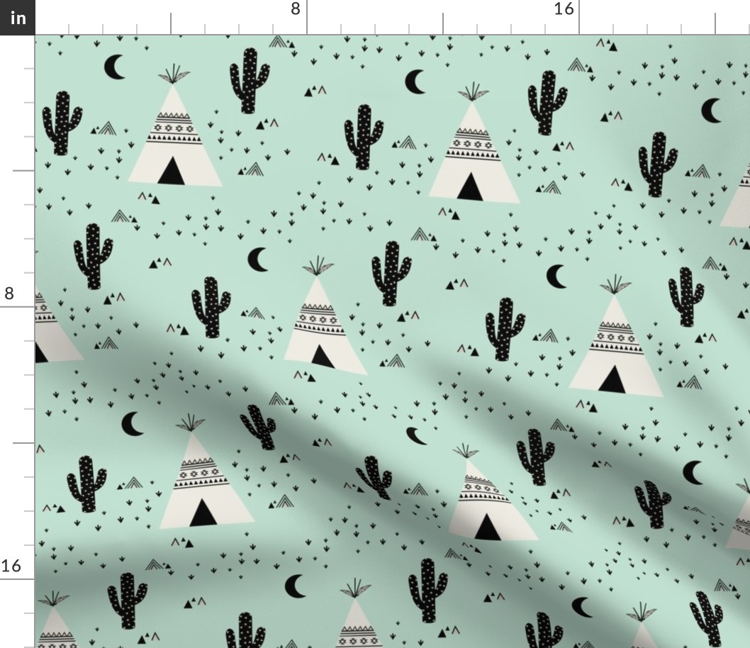 Teepee - Mint Background