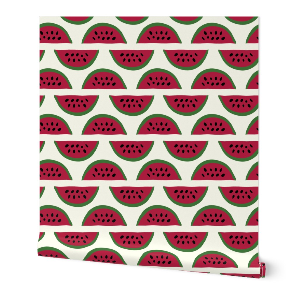 Red watermelon stripes