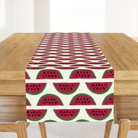 Red watermelon stripes