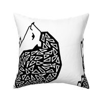 hedgehog // black and white triangle cut animals plushie plush cut and sew pillow 