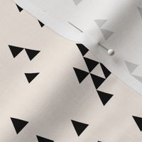 simple triangle // cream and black kids baby nursery simple triangles