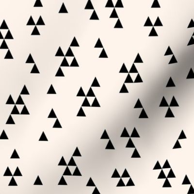 simple triangle // cream and black kids baby nursery simple triangles