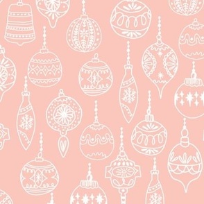 ornaments // pink christmas holiday vintage christmas tree 