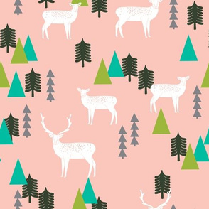 Christmas Reindeer - Pink by Andrea Lauren 