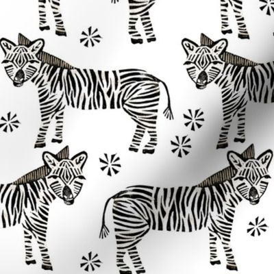 Safari Zebra - Black and White by Andrea Lauren