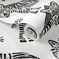 Safari Zebra - Black and White by Andrea Lauren