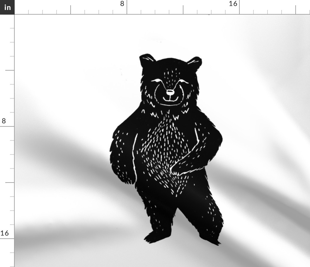 bear // plush plushie cut and sew one per FQ pillow