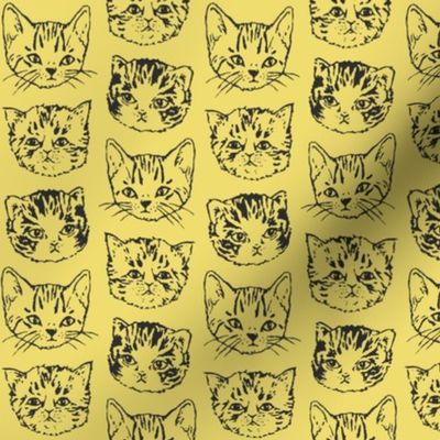 Cute Cats | Mustard Yellow