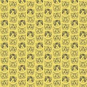 Cute Cats | Mustard Yellow