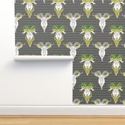 goats on the wall