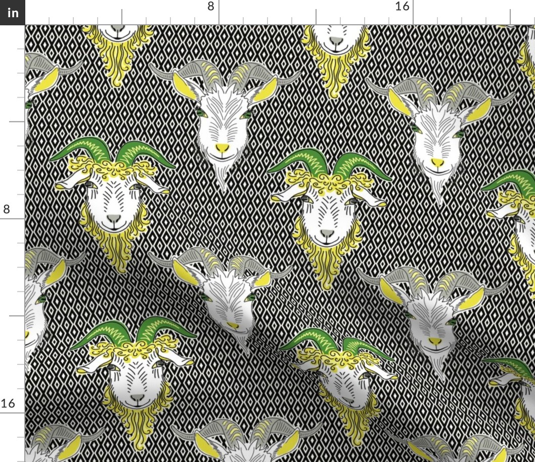 goats on the wall