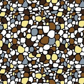 Colored Pebbles in Earth Colors