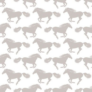 Mushroom Grey Pony on White // small