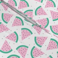 Pastel Watermelon with Grey confetti