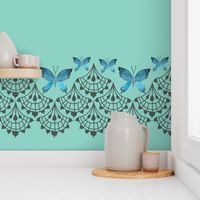 Blue Lace Edge Flutterby