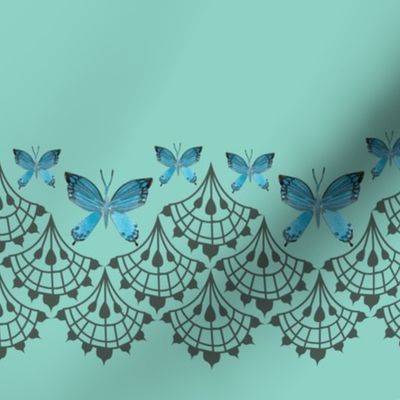 Blue Lace Edge Flutterby