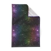 Rainbow Galaxy Fabric Outer Space Stars