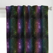 Rainbow Galaxy Fabric Outer Space Stars