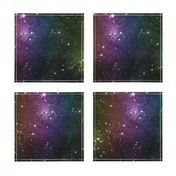 Rainbow Galaxy Fabric Outer Space Stars