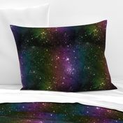 Rainbow Galaxy Fabric Outer Space Stars