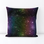 Rainbow Galaxy Fabric Outer Space Stars