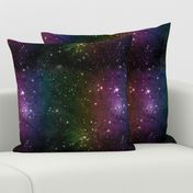 Rainbow Galaxy Fabric Outer Space Stars