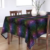 Rainbow Galaxy Fabric Outer Space Stars