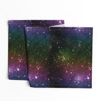 Rainbow Galaxy Fabric Outer Space Stars