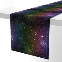 Rainbow Galaxy Fabric Outer Space Stars