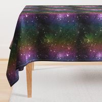 Rainbow Galaxy Fabric Outer Space Stars