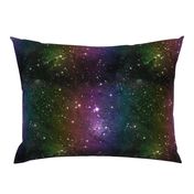 Rainbow Galaxy Fabric Outer Space Stars