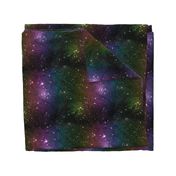 Rainbow Galaxy Fabric Outer Space Stars