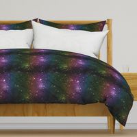 Rainbow Galaxy Fabric Outer Space Stars