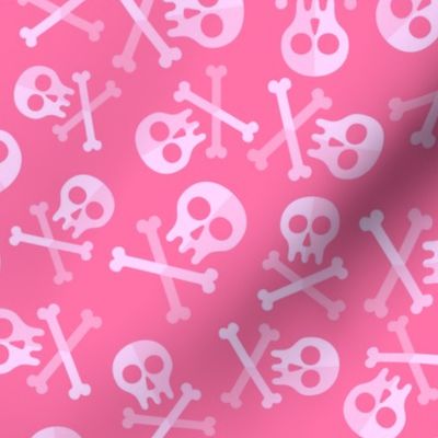 Cute Pink Skulls And Bones