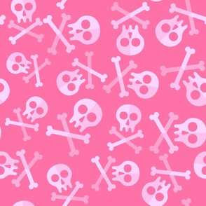 Cute Pink Skulls And Bones