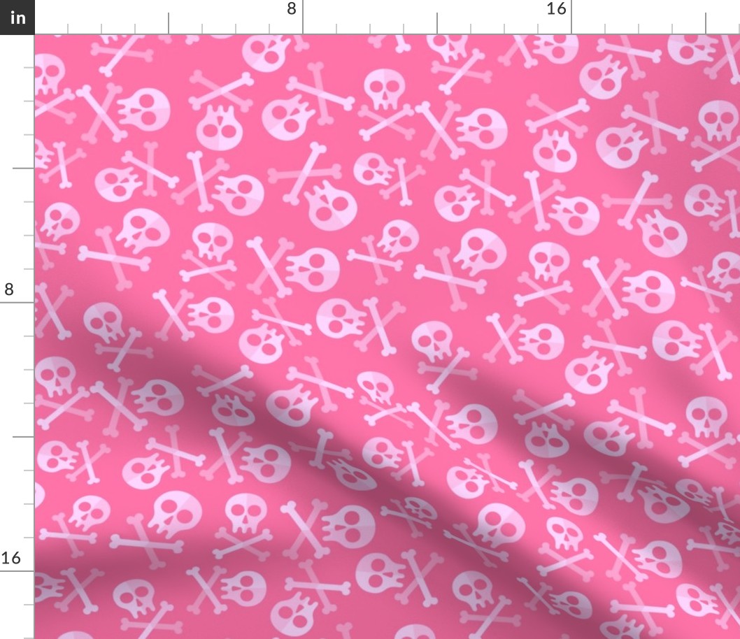 Cute Pink Skulls And Bones