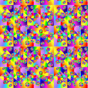 MULTIPLE_FLOWER_PICTURE_ON_SQUARES___DIAMONDS