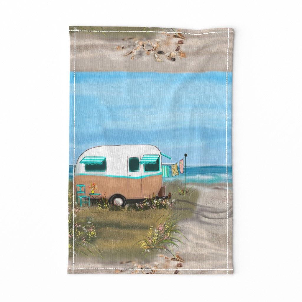  Large Print Camping at Shore #2