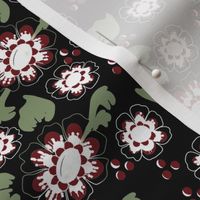 Black, Green, and Red Delft