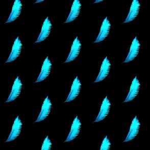 blue paper feather 