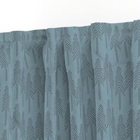 Forest Pine Trees - Blue Grey