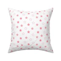 Stars Scattered - Coral on White