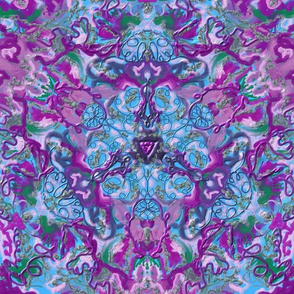 Purple Green Blue Kaleidoscope 15In 150-1