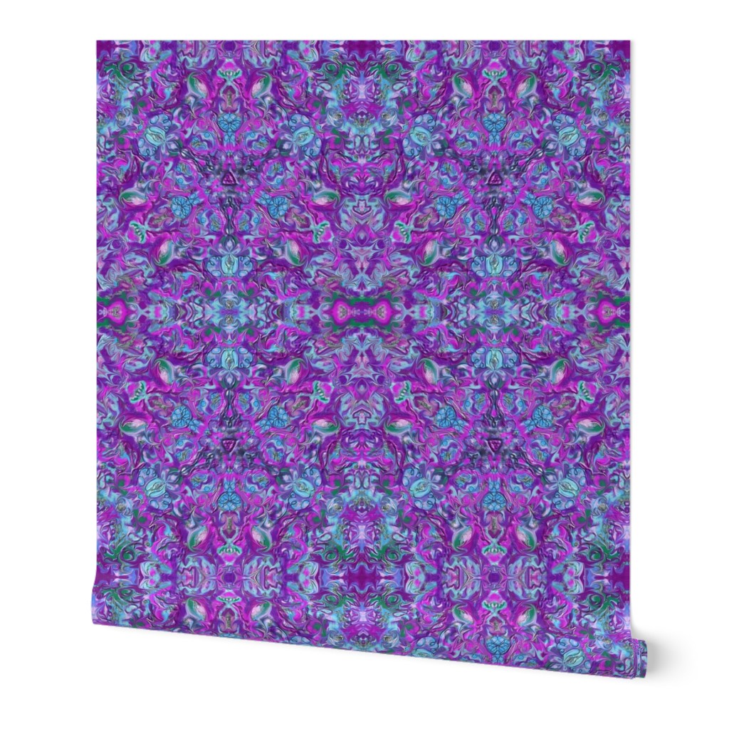 Purple Green Blue Kaleidoscope 15In 150-3