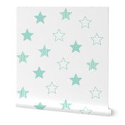 Stars Scattered - Mint on White