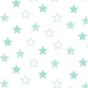 Stars Scattered - Mint on White